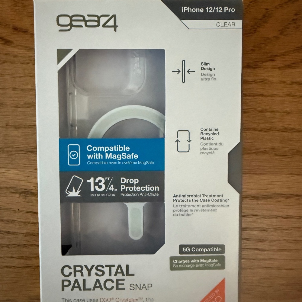 Gear4 Crystal Palace Snap - Clear Case for iPhone 12/12 Pro
